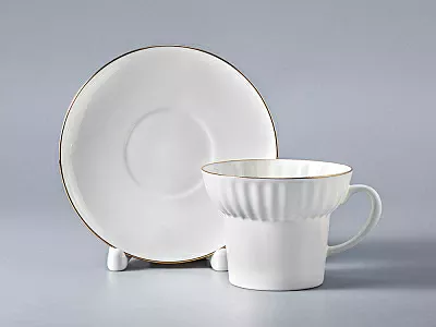 Сервиз чайный форма Волна рисунок Золотой кантик, 6 персон 20 предметов арт. 81.20892.00.1