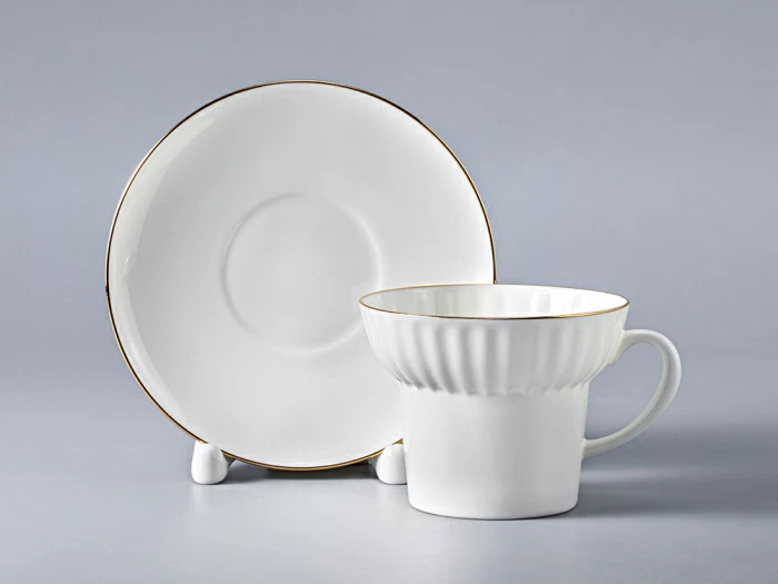 Сервиз чайный форма Волна рисунок Золотой кантик, 6 персон 20 предметов арт. 81.20892.00.1, 