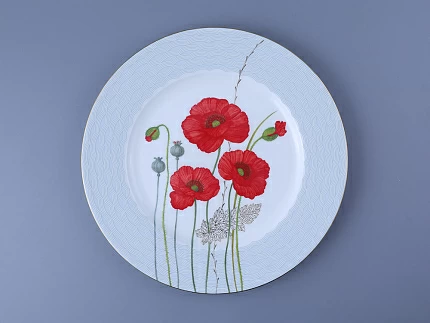 Блюдо круглое 310 мм форма Премиум рисунок Маки, арт. 80.06313.00.1