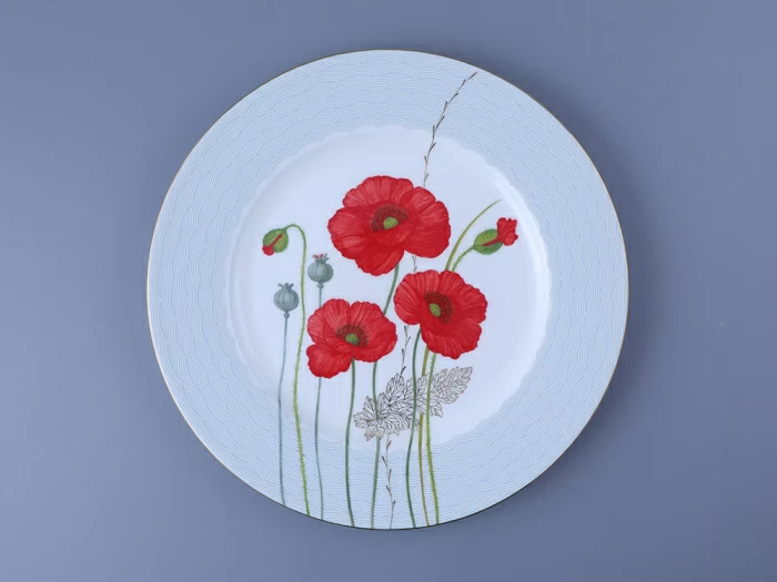 Блюдо круглое 310 мм форма Премиум рисунок Маки, арт. 80.06313.00.1, 