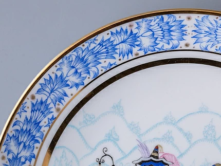 Тарелка декоративная 195 мм форма Эллипс рисунок Зимняя фантазия арт. 80.09998.00.1