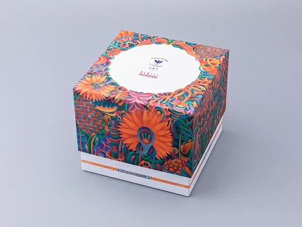 Бокал с блюдцем и крышкой 400мл в подарочной упаковке, форма Топ, рисунок Единорог, арт. 81.34424.00.1