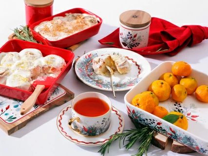 Набор для запекания с деревянной крышкой (2 предм. прямоуг.) форма Стандартная рисунок Календа арт. 42.00042.00.1, 