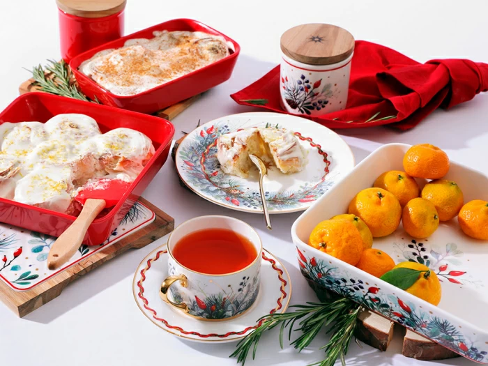 Набор для запекания с деревянной крышкой (2 предм. прямоуг.) форма Стандартная рисунок Календа арт. 42.00042.00.1, 