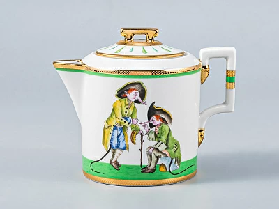 Сервиз чайный форма Гербовая рисунок Крысята-воришки, 2 персоны 7 предметов, арт. 81.16587.00.1 Сервиз чайный форма Гербовая рисунок Крысята-воришки, 2 персоны 7 предметов, арт. 81.16587.00.1