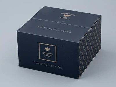 Набор из 4-х стаканов для виски 220 мл Кобальтовая сетка арт. 14.11003.07