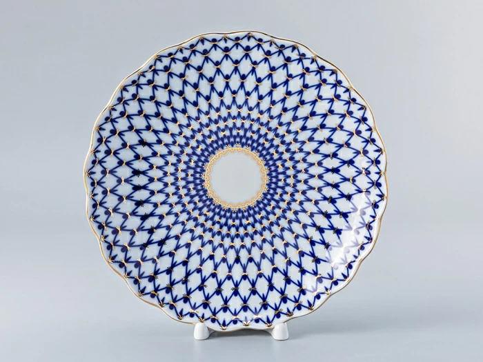 Сухарница,  215 мм, форма Тюльпан, рисунок Кобальтовая сетка арт. 80.00236.00.1, 