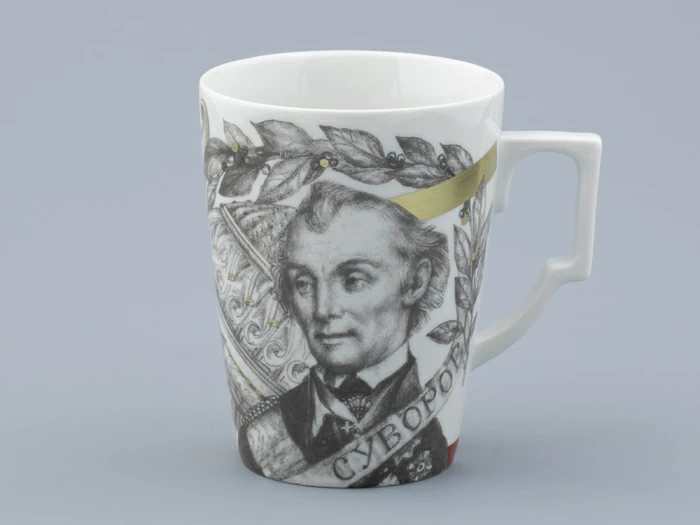 Бокал с блюдцем в подарочной упаковке, форма Гранд, рисунок Полководцы России Александр Суворов, арт. 81.32549.00.1, 