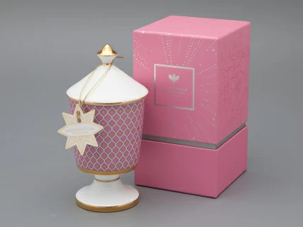 Подарочный набор Свеча ароматическая Идиллия Астра 2 аромат Вишневый сад, арт 81.33302.00.1, 