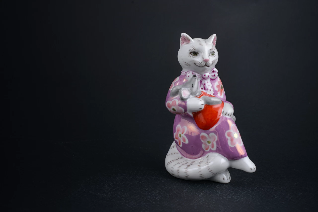 Скульптура Колыбельная, Кошка-нянька. Капуста, арт 62.21241.00.1, 