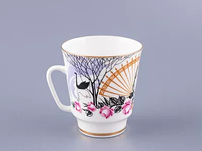 Чашка с блюдцем кофейная 160 мл форма Майская рисунок Посвящение Анне Андреевне арт. 81.10583.00.1