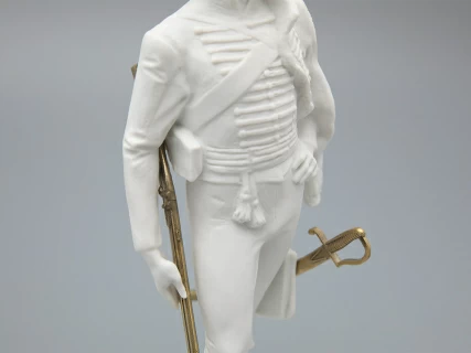 Скульптура Гусар эпохи АлександраI, в подарочной упаковке, рисунок Белый бисквит, арт 81.33423.00.1, 