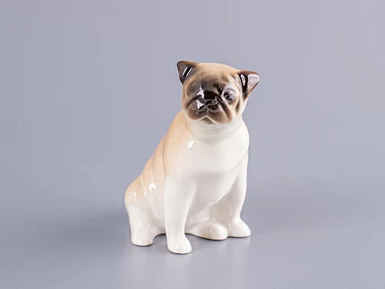 Скульптура Мопс сидящий Ники арт. 82.81317.00.1