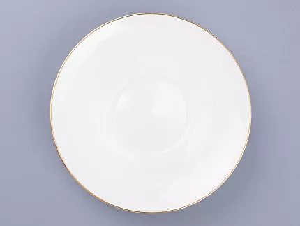 Чашка с блюдцем кофейная 155 мл форма Волна рисунок Золотой кантик арт. 81.13549.00.1