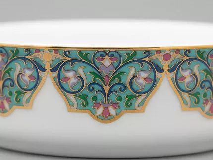 Туалетная коробочка в подарочной упаковке, форма Круглая, рисунок Фиалка надрезанная, арт 81.33190.00.1