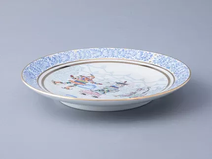 Декоративная тарелка 195 мм форма Эллипс рисунок Зимняя забава арт. 80.09999.00.1