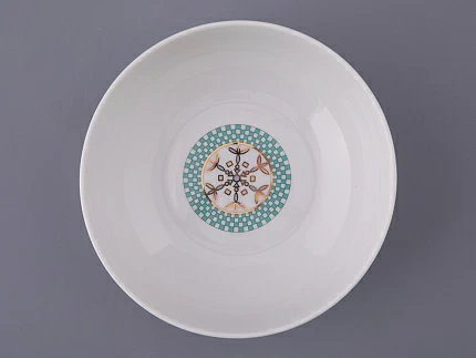 Салатник 160 мм, форма Утро, рисунок Морозный январь зеленая, арт. 80.48359.00.1 Салатник 160 мм, форма Утро, рисунок Морозный январь зеленая, арт. 80.48359.00.1