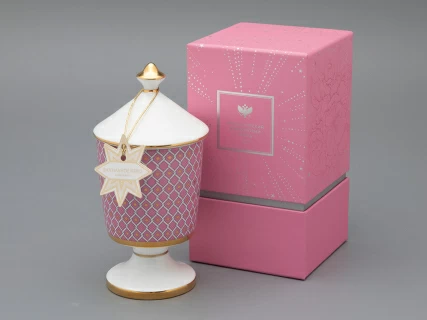 Подарочный набор Свеча ароматическая Идиллия Астра 2 аромат Ванильное небо, арт 81.33303.00.1, 