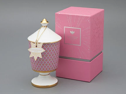 Подарочный набор Свеча ароматическая Идиллия Астра 2 аромат Ванильное небо, арт 81.33303.00.1