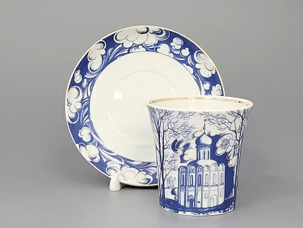 Бокал с блюдцем Ленинградский На Нерли 360 мл арт. 81.10491.00.1