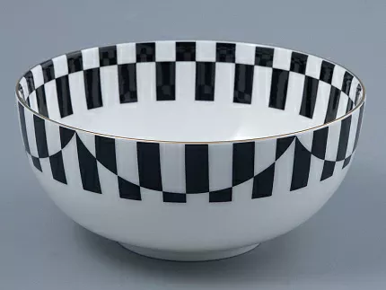 Салатник 160 мм форма Восточная рисунок Да и нет Черный арт. 80.45836.00.1