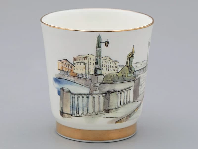 Подарочный набор стопок форма Сувенирная 1, рисунок Виды С-Петербурга арт. 81.31737.00.1