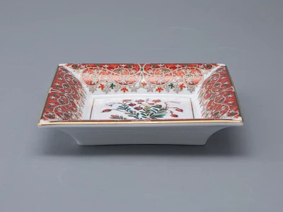 Подставка для мелочей в подарочной упаковке форма Квадратная рисунок Клюква заповедная, арт. 81.34283.00.1