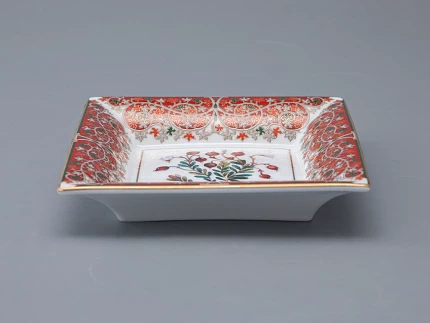 Подставка для мелочей в подарочной упаковке форма Квадратная рисунок Клюква заповедная, арт. 81.34283.00.1