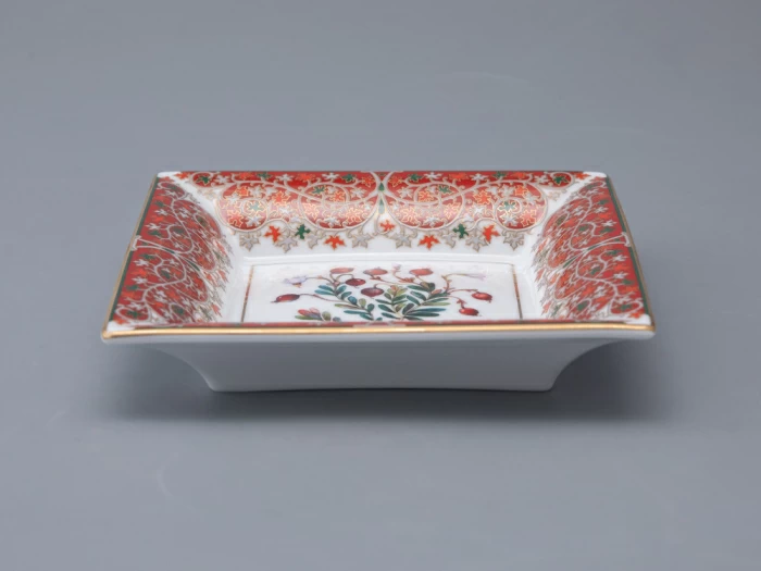 Подставка для мелочей в подарочной упаковке форма Квадратная рисунок Клюква заповедная, арт. 81.34283.00.1, 