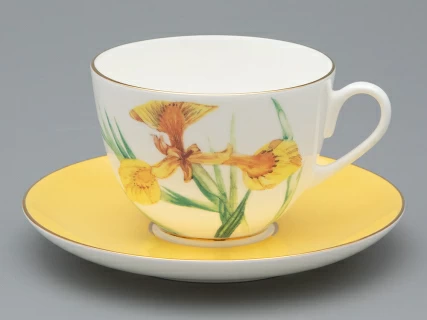 Чашка с блюдцем L’Art des Fleurs в подарочной упаковке, форма Весенняя 2, рисунок Лесной свет, арт 81.33401.00.1, 