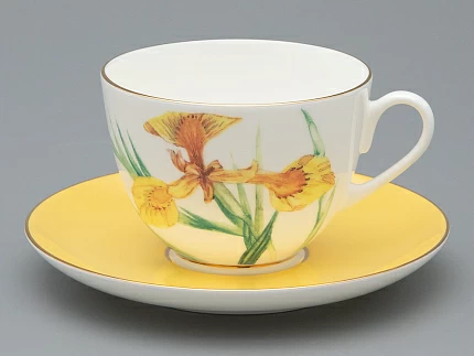 Чашка с блюдцем L’Art des Fleurs в подарочной упаковке, форма Весенняя 2, рисунок Лесной свет, арт 81.33401.00.1 Чашка с блюдцем L’Art des Fleurs в подарочной упаковке, форма Весенняя 2, рисунок Лесной свет, арт 81.33401.00.1