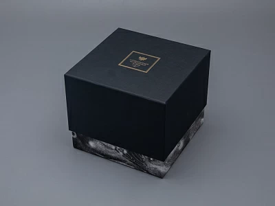 Бокал с блюдцем и крышкой 400 мл в подарочной упаковке, форма top рисунок Черный мустанг, арт 81.34276.00.1