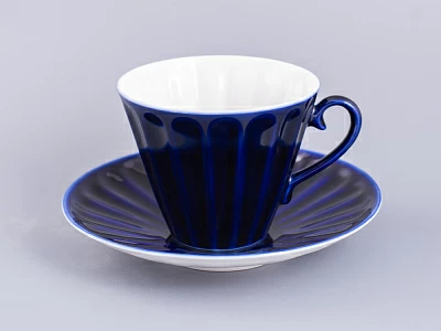 Чашка с блюдцем чайная форма Лучистая рисунок Найт, арт. 81.28659.00.1 Чашка с блюдцем чайная форма Лучистая рисунок Найт, арт. 81.28659.00.1