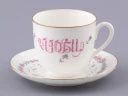 Чашка с блюдцем кофейная форма Ландыш рисунок Люби, арт. 81.32909.00.1,  Чашка с блюдцем кофейная форма Ландыш рисунок Люби, арт. 81.32909.00.1,