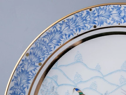 Декоративная тарелка 195 мм форма Эллипс рисунок Зимняя забава арт. 80.09999.00.1