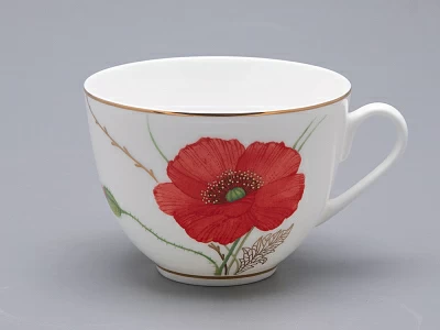 Сервиз чайный форма Весенняя 2 рисунок Маки на 6 персон 14 предметов, арт. 81.34140.00.1