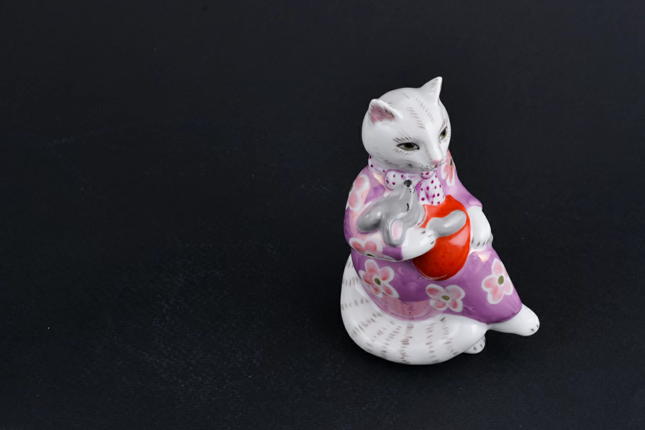 Скульптура Колыбельная, Кошка-нянька. Капуста, арт 62.21241.00.1, 