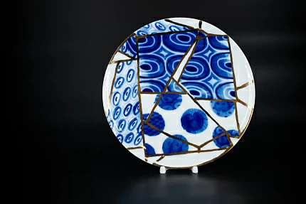 Тарелка декоративная 275 мм, рисунок Фокус, на форме Эллипс, арт 60.13332.00.1