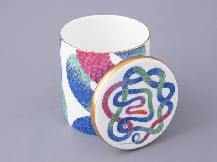 Свеча ароматическая в подарочной упаковке, форма top, рисунок Лунный змей, аромат Ванильный кекс арт. 81.32799.00.1, 