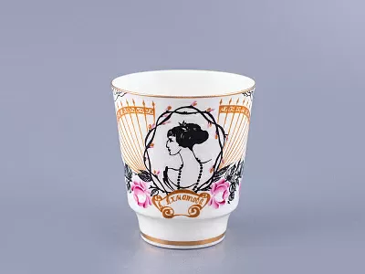 Чашка с блюдцем кофейная 160 мл форма Майская рисунок Посвящение Анне Андреевне арт. 81.10583.00.1