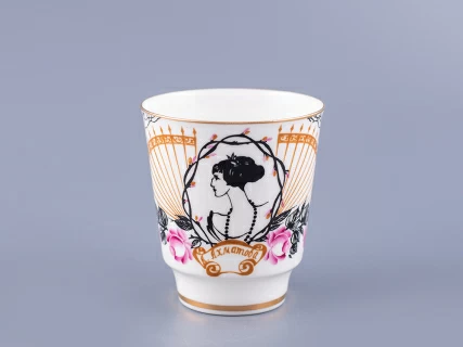 Чашка с блюдцем кофейная 160 мл.,  форма Майская, рисунок Посвящение Анне Андреевне арт. 81.10583.00.1, 