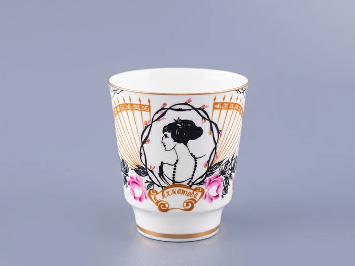 Чашка с блюдцем кофейная 160 мл.,  форма Майская, рисунок Посвящение Анне Андреевне арт. 81.10583.00.1, 