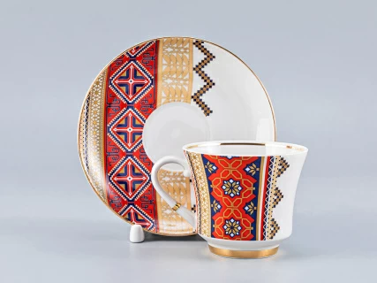 Чашка с блюдцем чайная 220 мл форма Банкетная рисунок Разгуляй арт. 81.28338.00.1, 