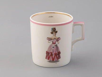 Чашка с блюдцем чайная 220 мл форма Гербовая рисунок Modes de Paris 1828 арт. 81.25414.00.1