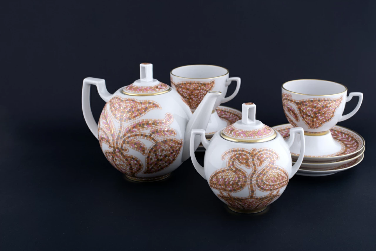 Сервиз чайный Дивный сад. День, на 6 персон, 14 предметов на форме Анданте арт 81.30457.00.1, 