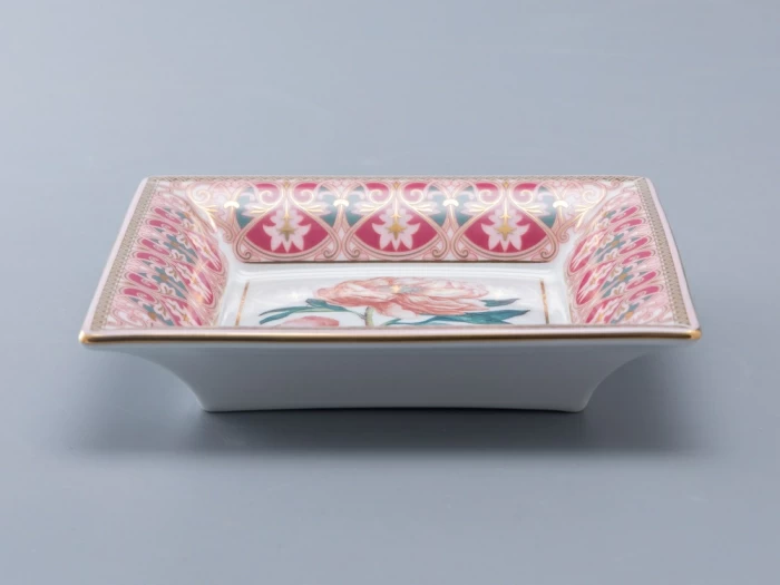 Подставка для мелочей в подарочной упаковке, форма Квадратная, рисунок Дивный Пион, арт 81.34212.00.1, 