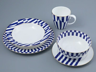 Тарелка глубокая 235 мм Стандартная-2 рисунок Да и нет Синий арт. 80.44733.00.1