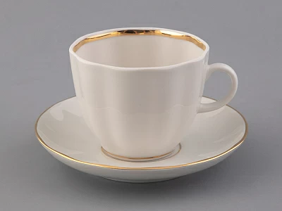 Чашка с блюдцем кофейная Тюльпан Белоснежка 140 мл арт. 81.13904.00.1 Чашка с блюдцем кофейная Тюльпан Белоснежка 140 мл арт. 81.13904.00.1