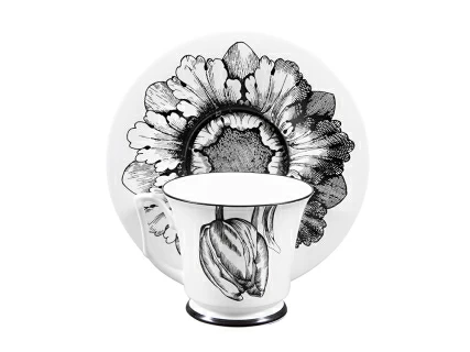 Подарочный набор чашка с блюдцем, форма Юлия рисунок Сысоев Волшебный сад I арт. 81.30912.00.1,  Подарочный набор чашка с блюдцем, форма Юлия рисунок Сысоев Волшебный сад I арт. 81.30912.00.1,