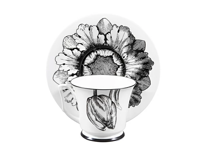 Подарочный набор чашка с блюдцем, форма Юлия рисунок Сысоев Волшебный сад I арт. 81.30912.00.1,  Подарочный набор чашка с блюдцем, форма Юлия рисунок Сысоев Волшебный сад I арт. 81.30912.00.1,